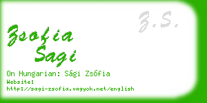 zsofia sagi business card